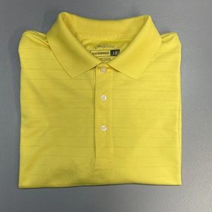 Jack Nicklaus Performance 18 Men's Size L Yellow Short Sleeve Golf Polo